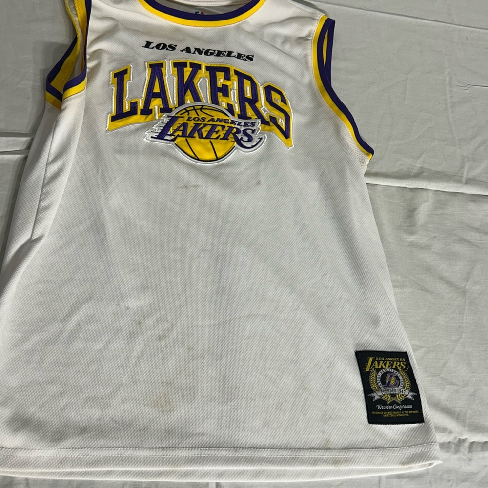NBA Lakers Kids White and Yellow Jersey